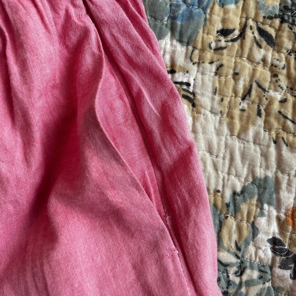 Boden Pink Cotton Skirt w White Embroidered Trim - Picture 6 of 11